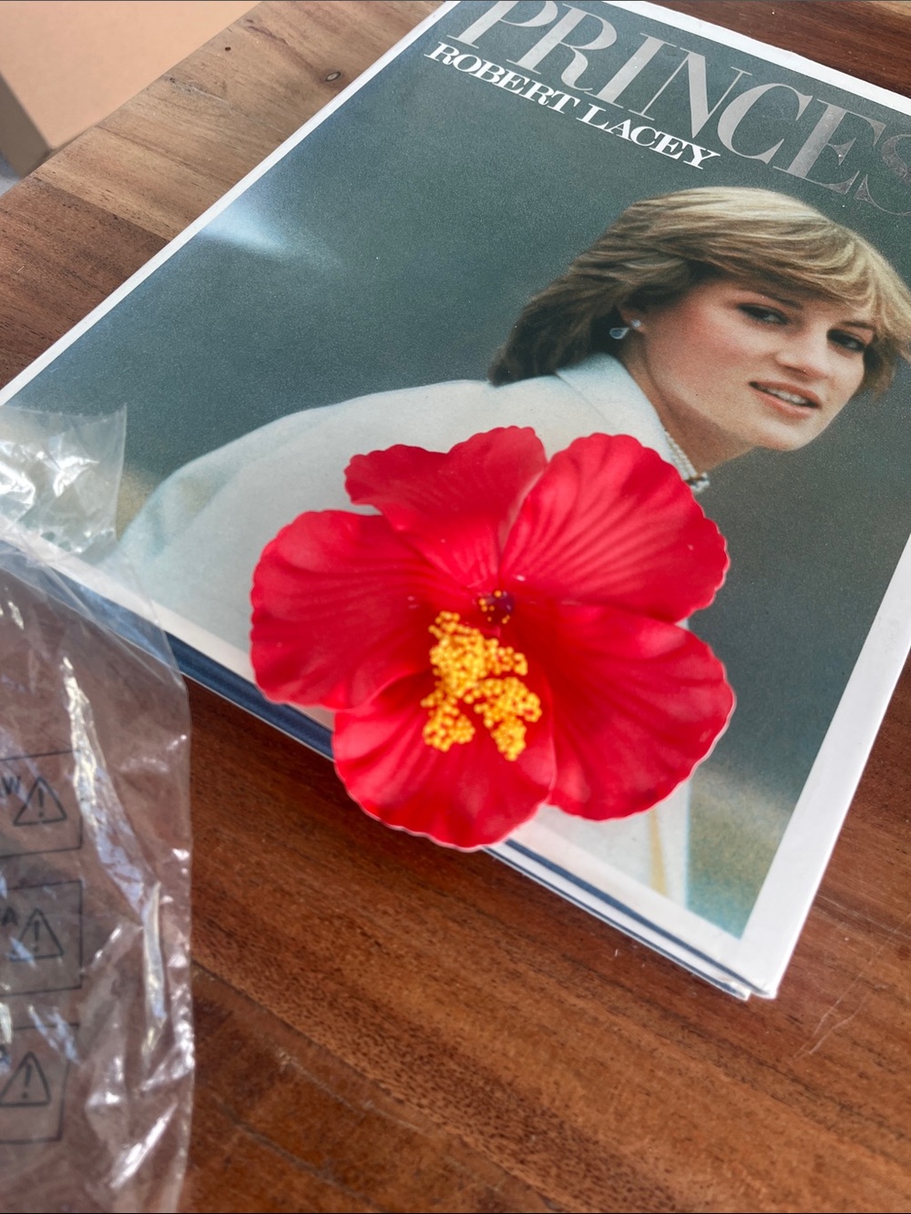 Zara Red Hibiscus Flower Hair Clip